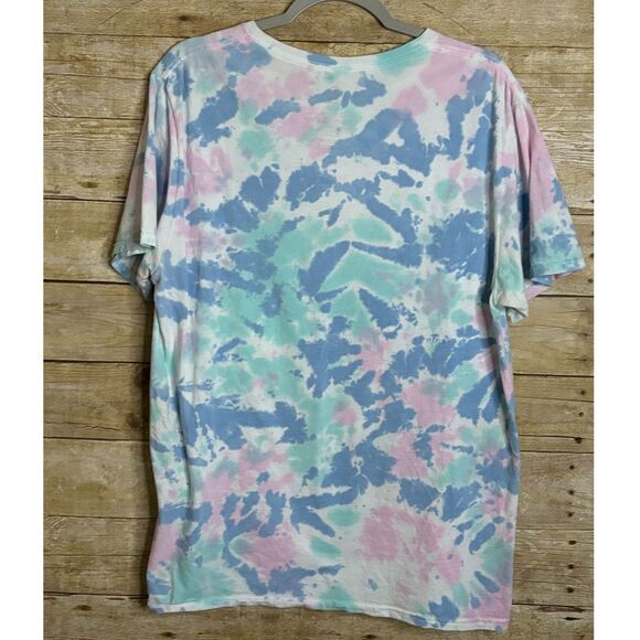 PINK FLOYD TIE DYE CREWNECK GRAPHIC TEE UNISEX SIZE LARGE - Picture 2 of 2